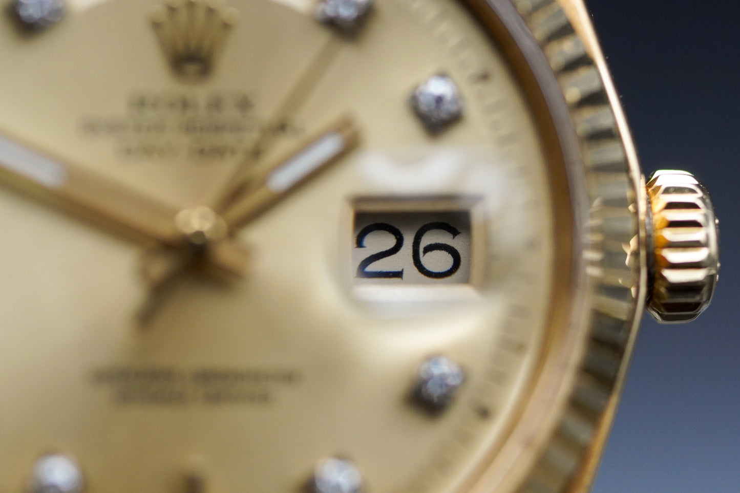 Rolex Day-Date 1803 Yellow Gold 36mm With Factory Diamond Dial, Box and Service Papers