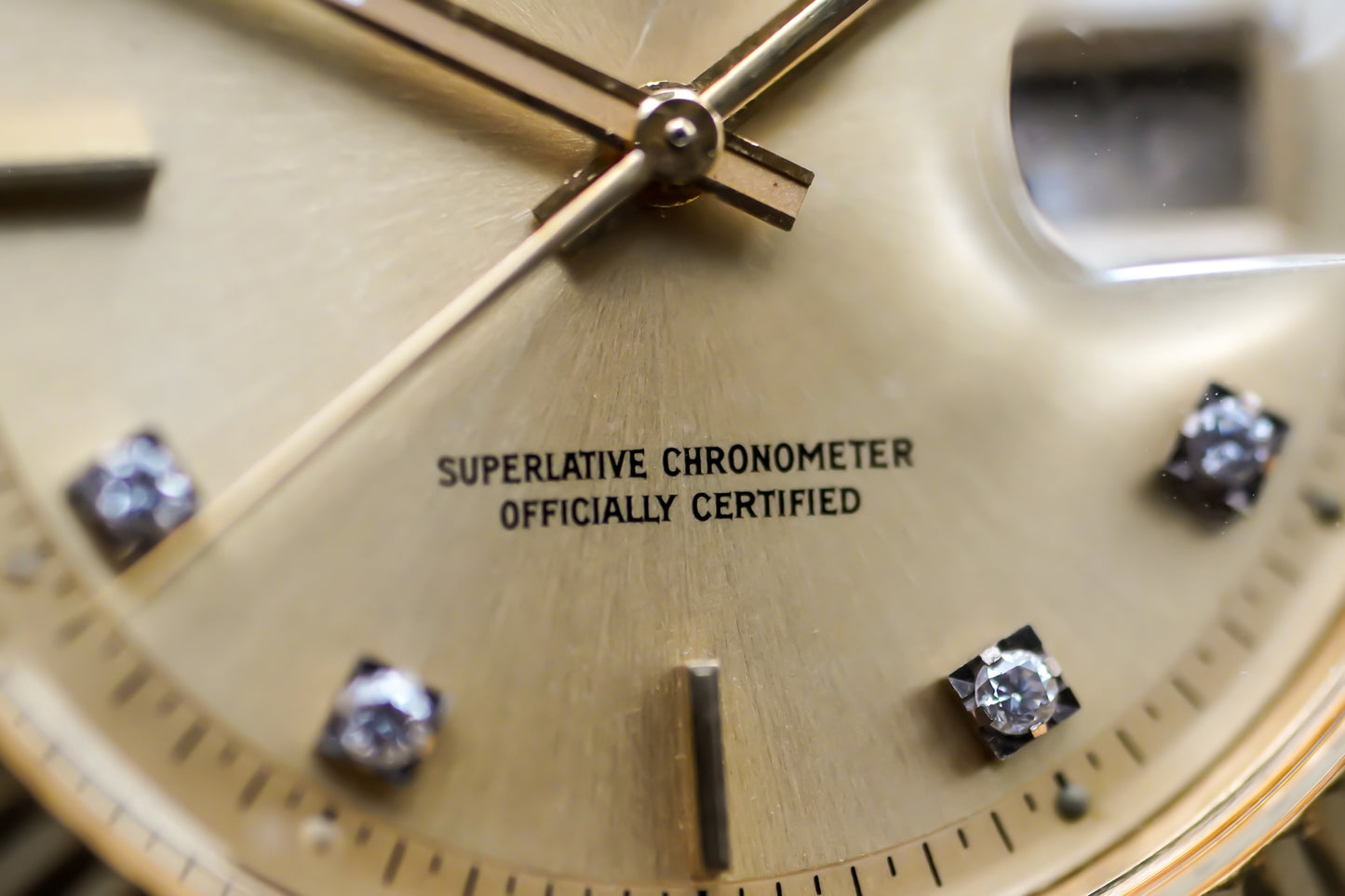 Rolex Day-Date 1803 Yellow Gold 36mm With Factory Diamond Dial, Box and Service Papers