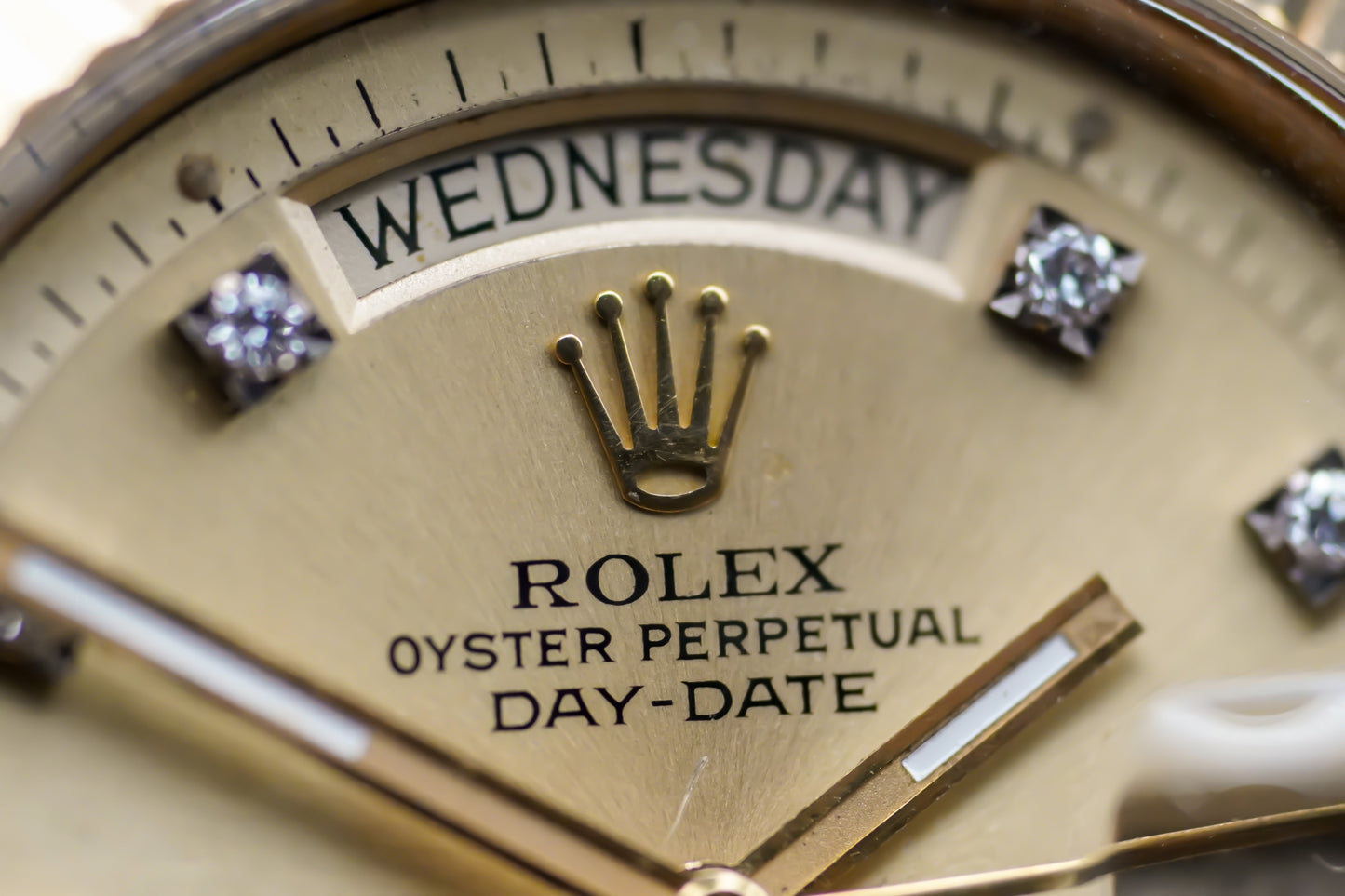 Rolex Day-Date 1803 Yellow Gold 36mm With Factory Diamond Dial, Box and Service Papers