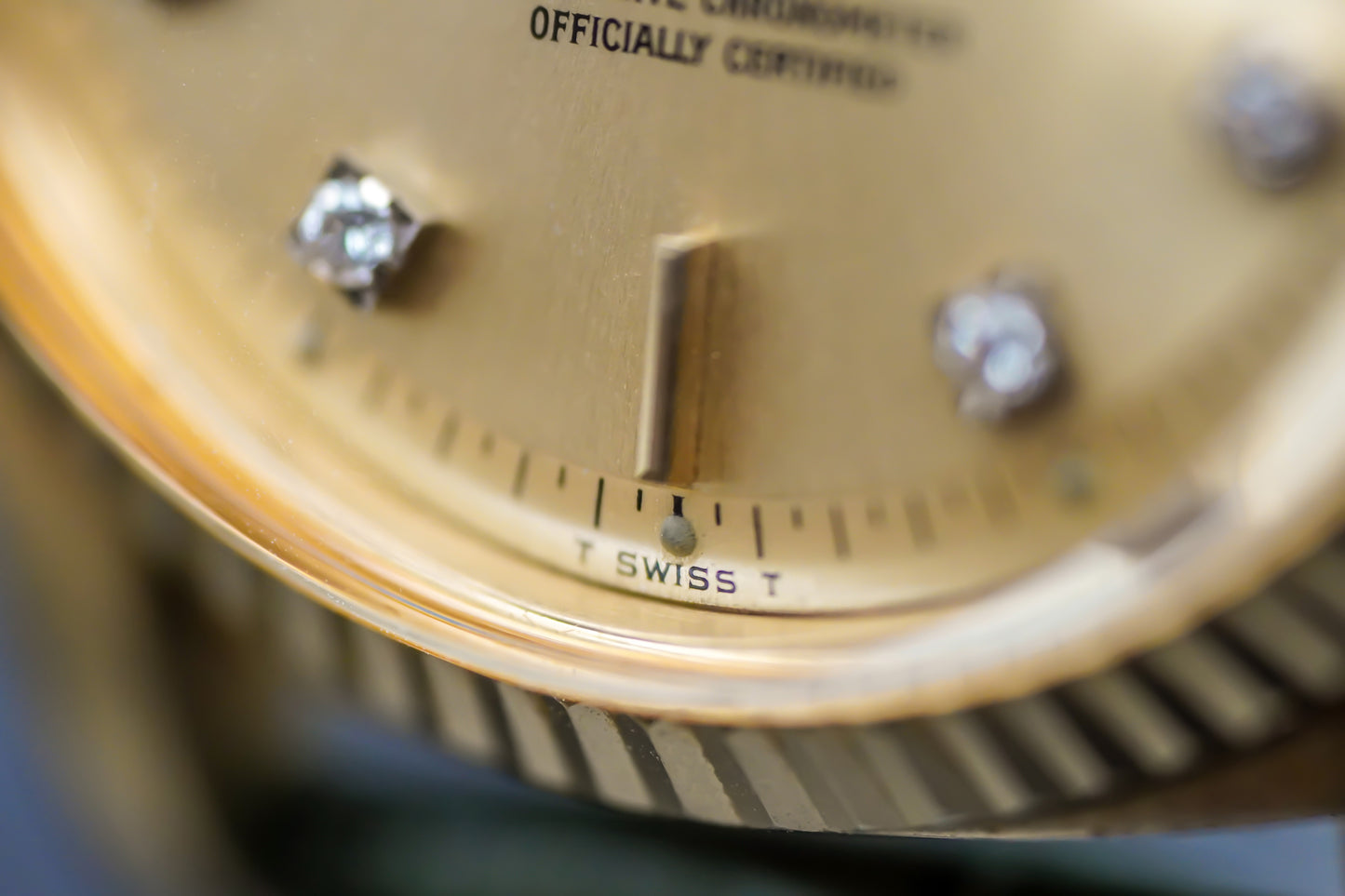 Rolex Day-Date 1803 Yellow Gold 36mm With Factory Diamond Dial, Box and Service Papers