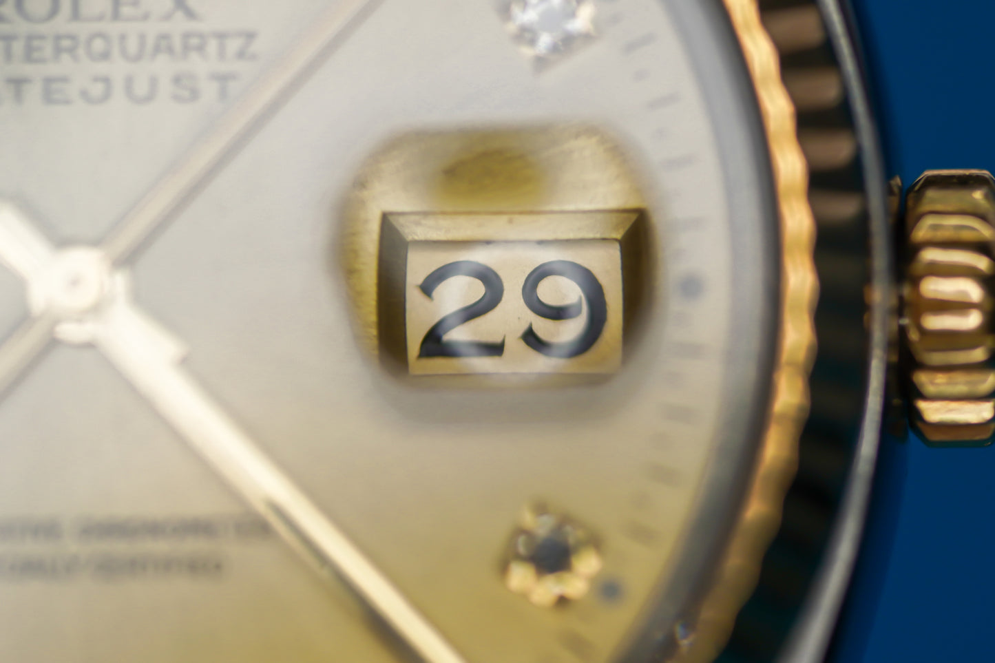 Rolex DateJust OysterQuartz 36mm with Diamond Dial Two-Tone Steel and Gold